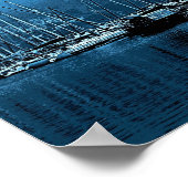 霧の朝の帆船 ポスター (角)