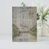 霧の朝の抽象芸術横向きノートカード サンキューカード (スタンド正面)