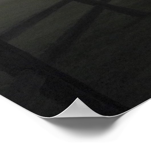 霧の朝の景色 ポスター (角)