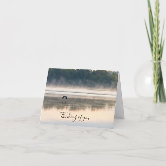 霧の朝の考えるフライトのカード カード (正面)