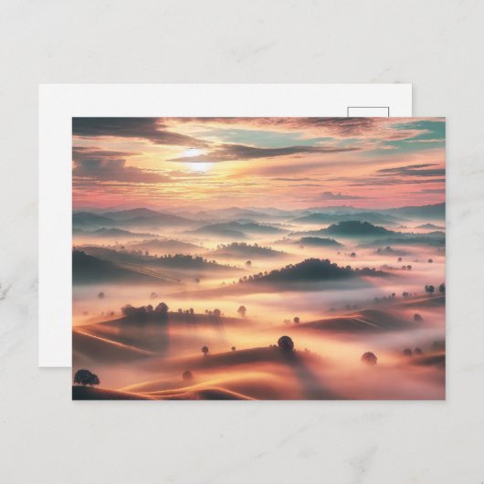 霧の朝の魔法 – はがき (正面/裏面)