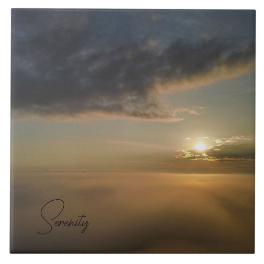 霧の朝日 タイル (正面)