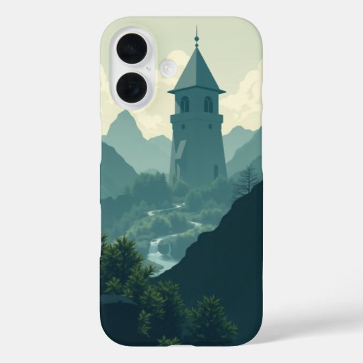 霧の朝：穏やかな風景 Case-Mate iPhoneケース (裏面)