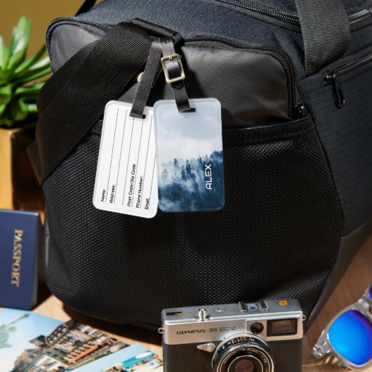 霧の木のトップフォレスト – 大気の森 ラゲッジタグ (正面&裏面)