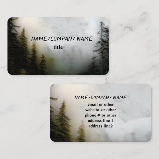 霧の松自然写真 名刺 (正面/裏面)