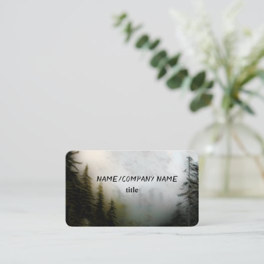 霧の松自然写真 名刺 (スタンド正面)