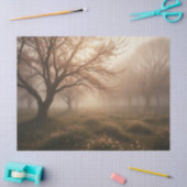 霧の果樹園の春 薄葉紙 (クラフト)