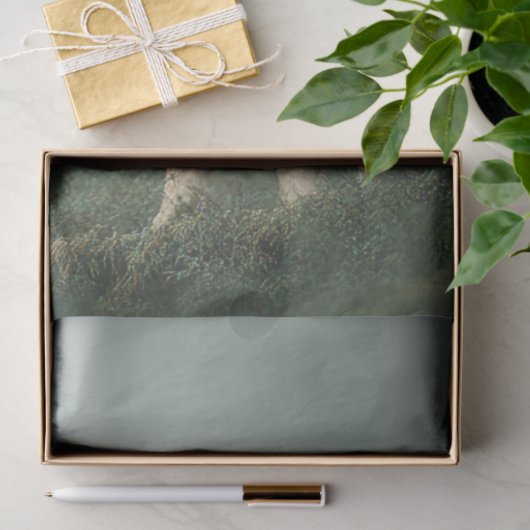 霧の森でドイツのシェパードを切り離す 薄葉紙 (ギフト)