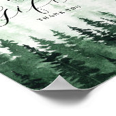 霧の森のカードとギフトのサイン ポスター (角)