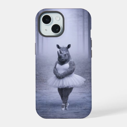 霧の森のバレリーナサイ iPhone 15ケース (裏面)