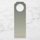 霧の森のパーソナライズされたボトルハンガーラベル ボトルネックタグ (裏面)