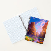 霧の森の上の魅惑的な虹 ノートブック (内部)