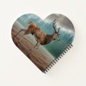 霧の森の中の孤独な鹿 ノートブック (裏面)