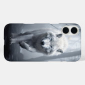 霧の森の中の白いオオカミ Case-Mate iPhoneケース (裏面 (横))