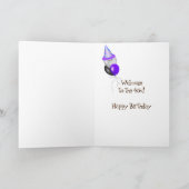 霧の森の中の40歳の悔やみや弔慰 カード (内部)