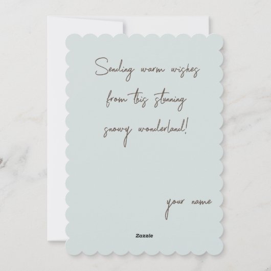 霧の森の冬 シーズンカード (裏面)