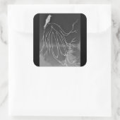 霧の森の四角いステッカー スクエアシール (バッグ)