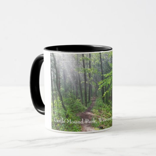 霧の森の小道(城山) マグカップ (正面左)