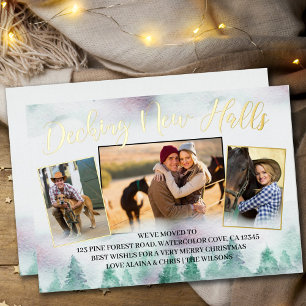 霧の森の新しいホールをデッキ書道3写真 箔シーズンカード