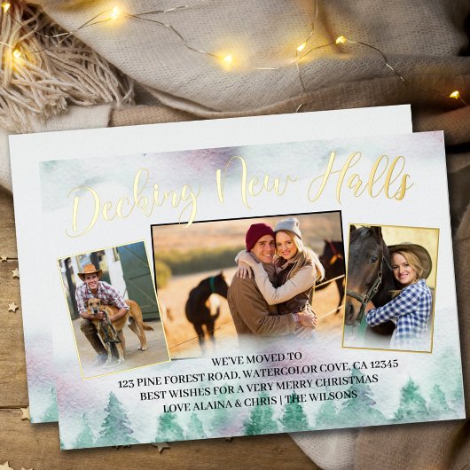 霧の森の新しいホールをデッキ書道3写真 箔シーズンカード