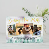 霧の森の新しいホールをデッキ書道3写真 箔シーズンカード (立ち正面)