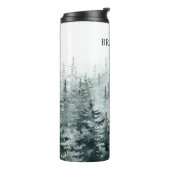 霧の森の松のパーソナライズされた名前 タンブラー (回転左)