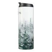 霧の森の松のパーソナライズされた名前 タンブラー (回転右)