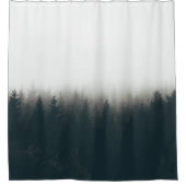 霧の森の松の山の美学アート シャワーカーテン (正面)