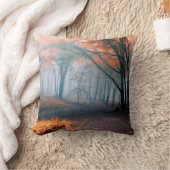 霧の森の枕の紅葉 クッション (ブランケット)