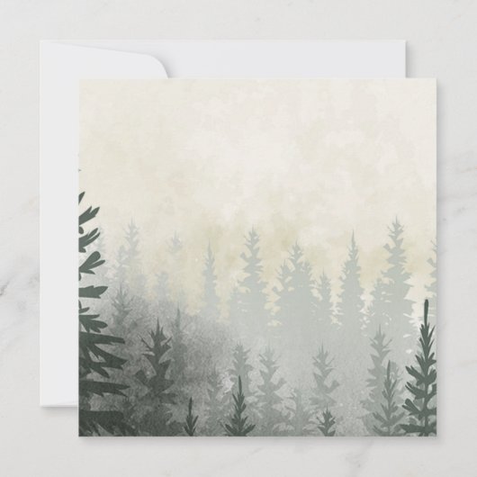 霧の森の水の色の木ロマン結婚ティック (裏面)