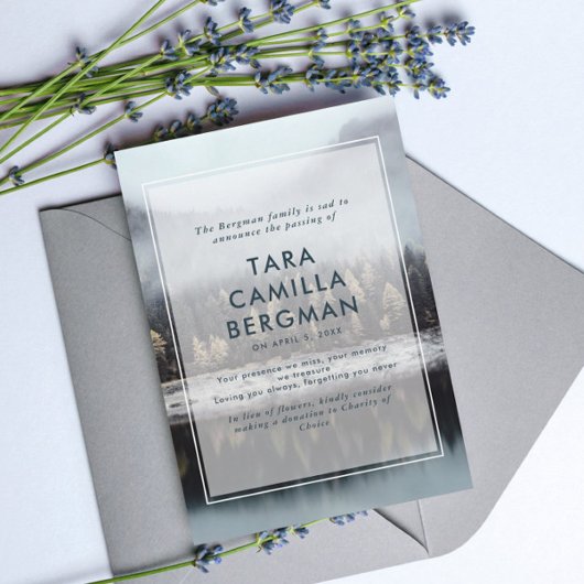 霧の森の湖の死 案内状