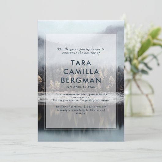 霧の森の湖の死 案内状 (スタンド正面)