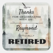 霧の森の男らし党のスティッカー好み スクエアシール (正面)