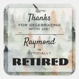 霧の森の男らし党のスティッカー好み スクエアシール