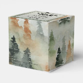 霧の森の男らし誕生日パーティーの好意ボックス フェイバーボックス (裏面サイド)