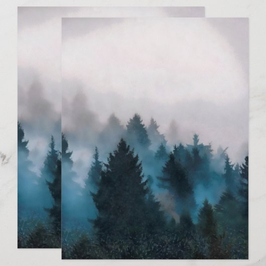 霧の森の紙シート (正面/裏面)