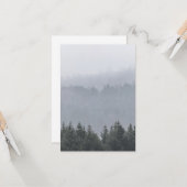 霧の森の自然写真 カード (正面/裏面インサイチュ)