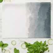 霧の森の自然写真 キッチンタオル (折り畳み)