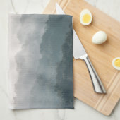 霧の森の自然写真 キッチンタオル (四つ折り)