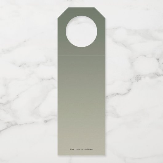 霧の森の誕生日の好意ボトルハンガーラベル ボトルネックタグ (裏面)