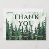 霧の森の赤ちゃんシャワーありがとう サンキューカード (正面)