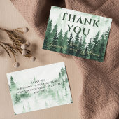 霧の森の赤ちゃんシャワーありがとう サンキューカード