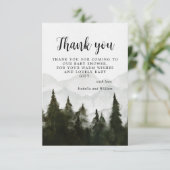 霧の森の赤ちゃんシャワーありがとう サンキューカード (スタンド正面)