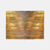 霧の森の風景 フリースブランケット (正面(横))