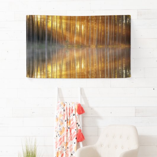 霧の森の風景 横断幕 (インサイチュ)