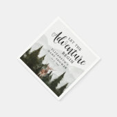 霧の森の鹿の冒険ベイビーシャワーを開始 スタンダードカクテルナプキン (角)