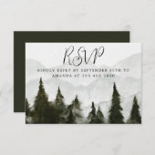 霧の森ベビーシャワーRSVPカード 出欠カード (正面/裏面)