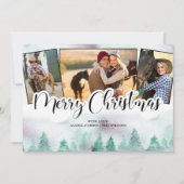 霧の森3写真手メリークリスマス シーズンカード (正面)