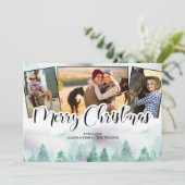 霧の森3写真手メリークリスマス シーズンカード (スタンド正面)