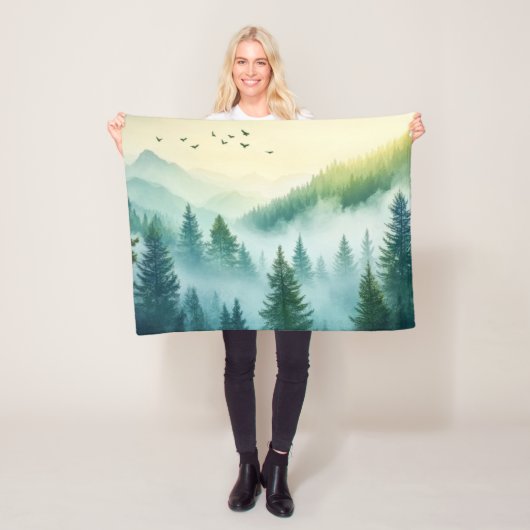 霧の森 フリースブランケット (インサイチュ)